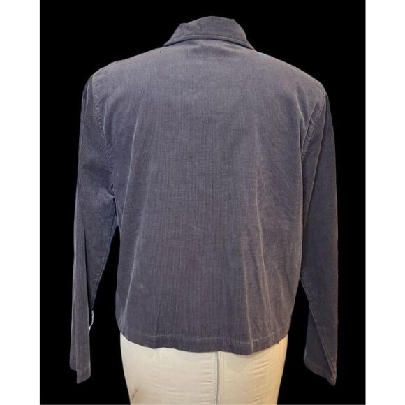 White Stag Gull Zip Gray Corduroy Jacket Sz. L Zip Pockets - Picture 5 of 10